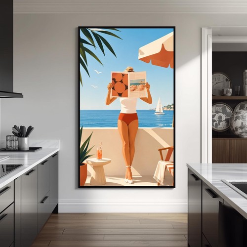Vintage beach poster - beach,